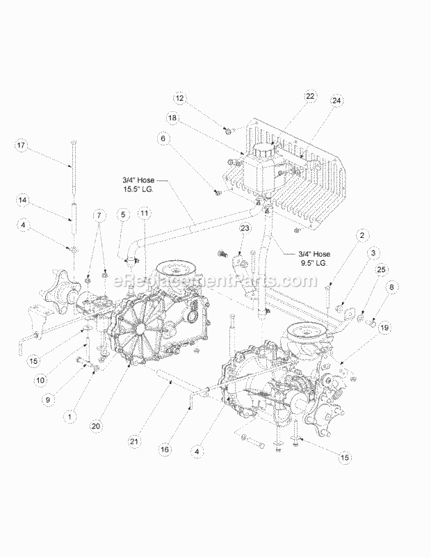 Drive Assembly (2006 & After) Diagram and Parts List for M50-KHS 53BB5BBP750 Cub Cadet Sprayer